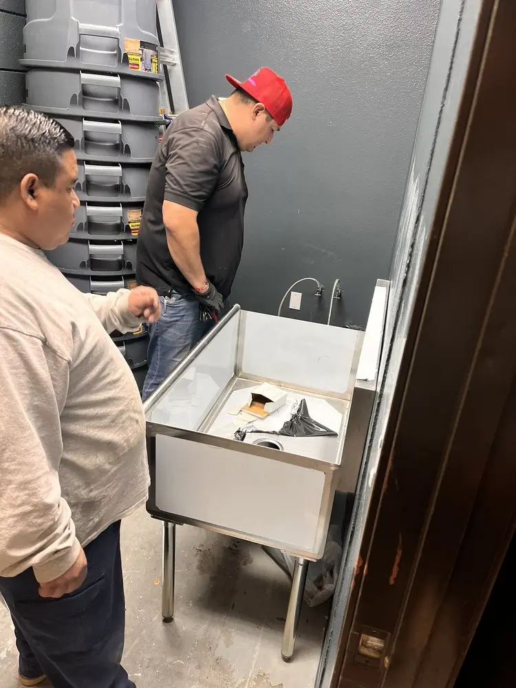 Commercial plumbing and sink installation in The Hamlets
